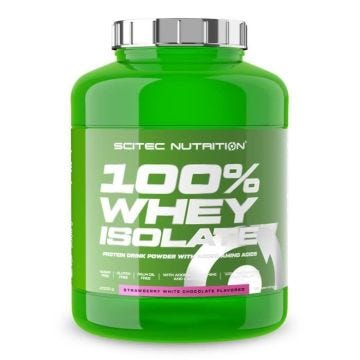 Whey isolate Scitec Nutrition - 100% Whey Isolate - Strawberry White Chocolate 2000g