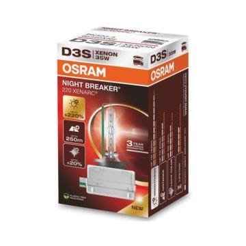 1x Ampoule xénon D3S OSRAM NIGHT BREAKER LASER 220 Xenarc - 35W + 220% 66340XN2 Garantie 3ans