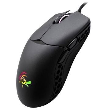 Ducky Channel Feather - Souris filaire pour gamer - ambidextre - capteur optique 16000 dpi - 6 boutons - rétroéclairage RGB