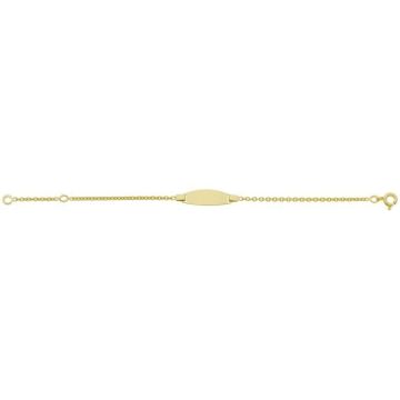 Bracelet identité bébé or jaune 9 carats - BRILLAXIS - Couleur: Jaune Taille: 14 cm