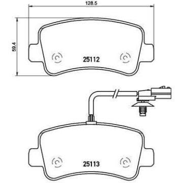 BREMBO Kit de Plaquettes de frein P68063 - 4 pièces