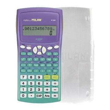 Calculatrice scientifique - Collège et lycée - 240 fonctions - Violet/Vert - Milan
