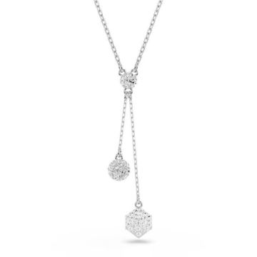 Collier - Swarovski - Sautoir Swarovski Dextera sphère et cube - Couleur de la matière:Blanc Taille/Longueur:65 cm