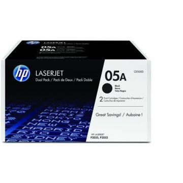 Pack de 2 toners noirs authentiques HP 05A pour Laserjet P2035/P2055