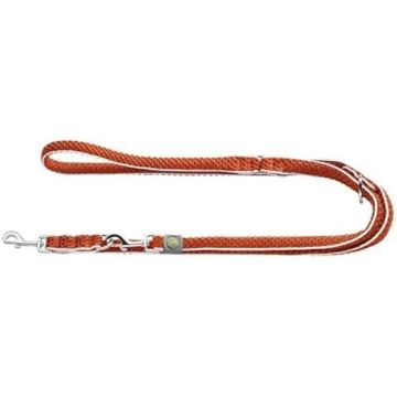 Sangle Réglable - HUNTER - Orange - Nylon Réfléchissant - Pour Chien Moyen - Utilisation Extérieure