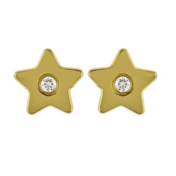 Toutes les boucles d'oreilles enfant - BRILLAXIS - Boucles d'oreilles Brillaxis à vis étoile or jaune - Couleur de la matière:Jaune
