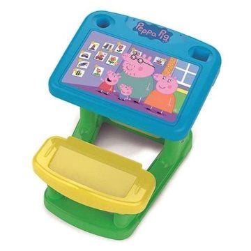 Chicos - 51059 - Peppa Pig Premier pupitre pour Enfant, avec Lattes, partir de 24 Mois, , Muticolore, 57.5 x 72.5 x 49 cm