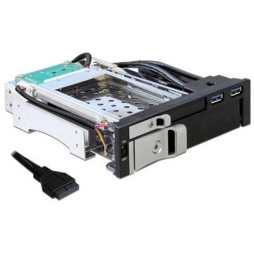 DeLOCK 5.25 Mobile Rack for 1 x 2.5 + 1 x 3.5 S…