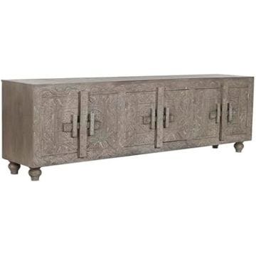 Meuble TV - HOME ESPRIT - Marron Clair - 207 x 66 x 48,25 cm - Bois - Rectangulaire