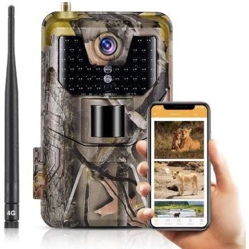 Caméra de Chasse 4G GPS 4K Vision Infrarouge Piège Photographique 30Mpx Etanche +SD 16Go YONIS