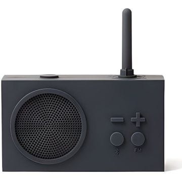 Radio FM & Enceinte Bluetooth - Lexon - Tykho 3 - Gris Foncée - Bluetooth 5.0 - Sans fil