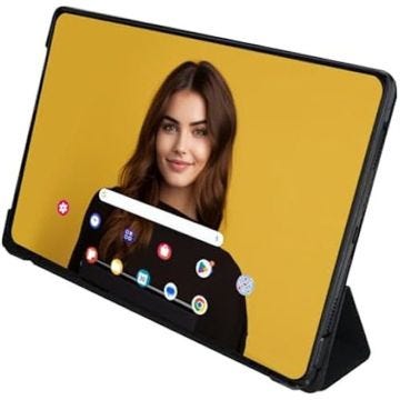 Silver HT - Étui magnétique pour Tablette Samsung Galaxy Tab A9+ (SM-X210 SM-X215 LTE SM-X216 5G) avec Fonction Black Stand