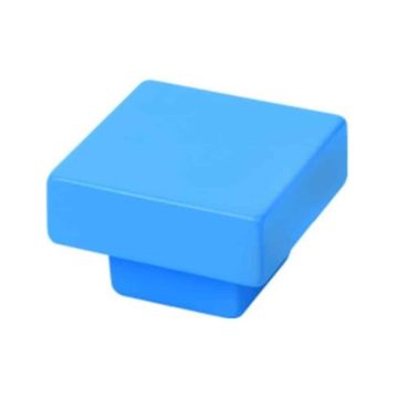 BOUTON ABS 30X30 MM PEINT BLEU, LOT DE 36