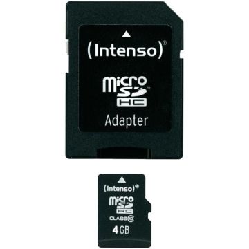 MicroSDHC 4GB Intenso + Adaptateur CL10 - Sous bli