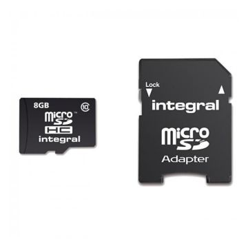 Carte mémoire microSDHC 8 Go Class 10 - INTEGRAL MEMORY - UltimaPro