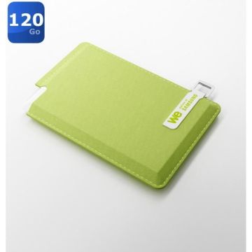 We SSD externe 120Go + Housse verte