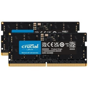 Mémoire RAM - CRUCIAL - Kit DDR5-4800 SODIMM - 32 Go : 2x16 Go (CT2K16G48C40S5)