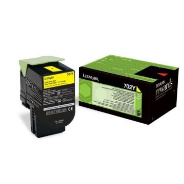 LEXMARK Cartouche de toner  - 702Y - 1.000 pages - Pack de 1 - Jaune