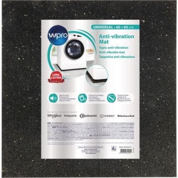 WPRO ANT100 - Tapis anti-vibration pour lave-linge - 60x60cm