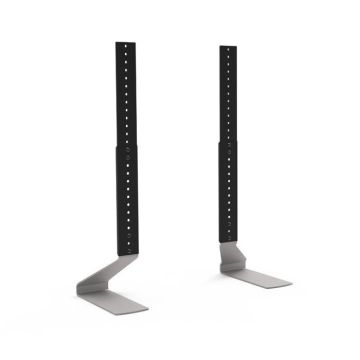 Pied pour écran Erard - 165,1 cm (65") - Capacité de Charge 30 kg - De table - Acier - Noir, Argenté