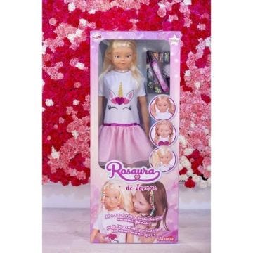 Falca-Muñca Rosaura 105 cm pousse les cheveux, multicolores (85510)
