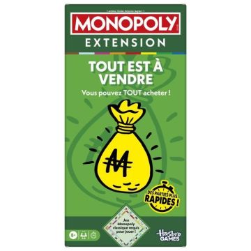 Monopoly Extension Tout est à vendre, rend le jeu Monopoly classique plus amusant et plus rapide, jeux de plateau, 2 à 6 joueurs, 40