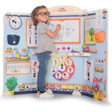 SMOBY SCHOOL - Salle de classe Smoby -Triptyque avec tubes en métal et 4 pieds - dès 3 ans