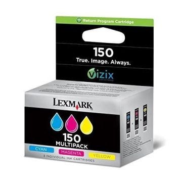 150 - 3 Cartouches d'encre compatibles avec Lexmark 150 - pour Interpret S415, Intuition S515, Pro715, Pro910, Pro910,Pro915,S315