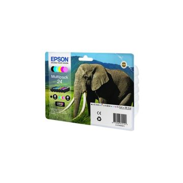 Cartouche d'encre EPSON 24 Multipack - Pack de 6 - Noir, Jaune, Cyan, Magenta, Magenta clair, Cyan clair