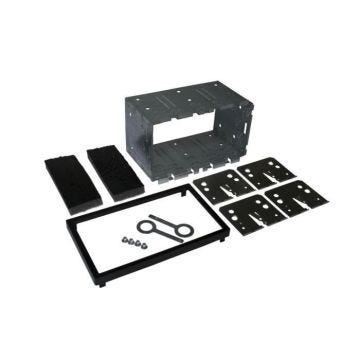 Adaptateur de façade d'autoradio Double DIN Universel noir avec cage métallique Universel