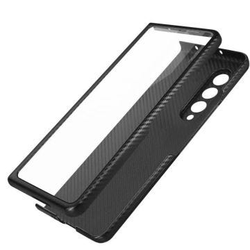 Coque 360° pour Samsung Z Fold 3 Rigide Vitre Avant Béquille Support Noir