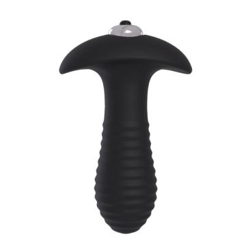 Plug Vibrant - Tristan - Silicone - Noir - 100 mm - 30 mm de diamètre
