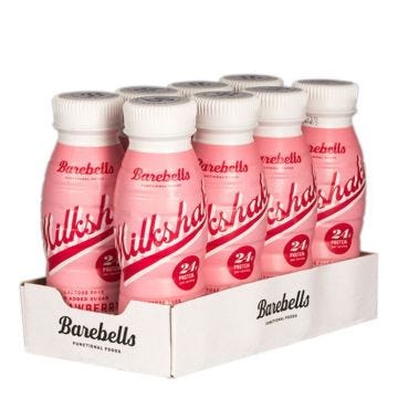 Boissons protéinées Barebells - Milkshake - Fraise Pack de 8