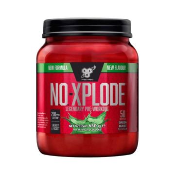 BSN NO Xplode Poudre d'Entraînement Énergie et Concentration 650g - Green Burst
