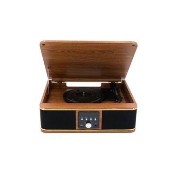 Platine Vinyle - Halterrego - BOSTON - Bluetooth - 3 Vitesses - Haut-parleurs Intégrés