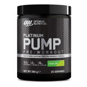 Pre-workout sans caféine Optimum Nutrition - Platinum Pump Pre-Workout - Lemon Lime 380g