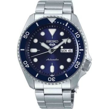 Montre Bracelet - Montre Seiko 5 sport automatique acier cadran bleu - Matière:Acier