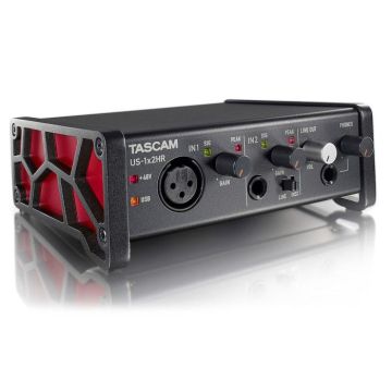 Interface audio TASCAM US-1X2HR - Qualité sonore 192 kHz/24 bits - Entrées XLR et TRS - Sortie stéréo RCA