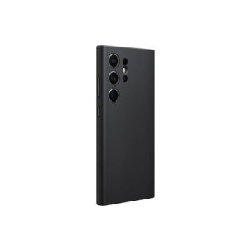Coque - SAMSUNG - Galaxy S24 Ultra - Cuir végétalien - Noir - Protection chocs et rayures