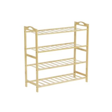 Meuble à chaussures 4 étagères en bambou DKD Home Decor