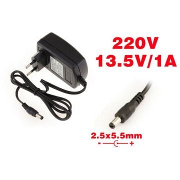 Alimentation externe - 220V vers 13.5V 1A - Embout 2.5x5.5mm -