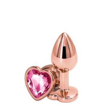 Plug NS Novelties-Actifs arrière rose rose rose du cœur en or rose rose