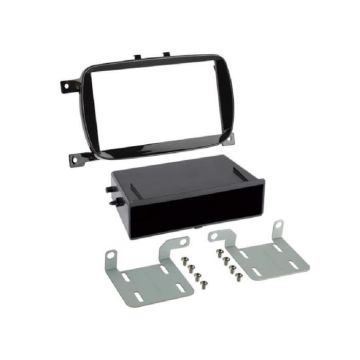 Kit support avec vide poche compatible avec Fiat 500 - Noir brillant