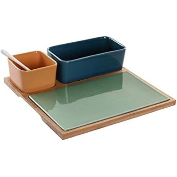 Set d'apéritif - DKD HOME DECOR - Multicolore - Bambou et porcelaine - 30 x 53 x 32 cm - Pour enfants