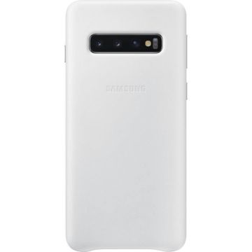 Samsung Coque en cuir S10 - Blanc