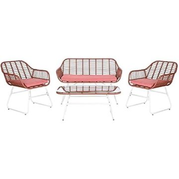 Ensemble de Table - DKD Home Decor - 3 Fauteuils - Multicolore - Rotin et Métal - 124x74x84 cm