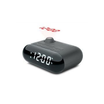 Radio analogique - MUSE - M-179 P - Tuner FM - Projecteur horaire - Noir