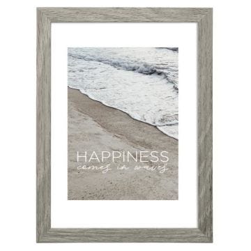 Cadre photo en bois "Waves", gris, 40 x 50 cm Gris