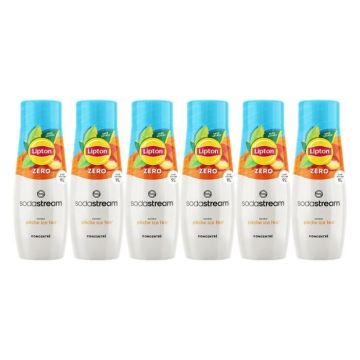 Concentrés SODASTREAM - Lot de 6 concentrés Lipton Ice Tea Zéro sucres - Jusqu'à 54L de boissons - 440ml