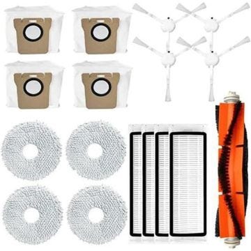 Pour Aspirateur robot Dreame L10s Ultra, L10 Ultra, L10s Pro, L10 prime- Lot de 17 pcs- Brosse-sacs poussiere-filtres-serpillères..